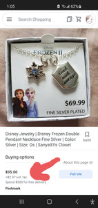 Disney Frozen II "Lead with Courage" Pendant Necklace