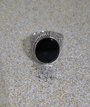 Load image into Gallery viewer, Men&#39;s Black Onyx Sterling Silver Ring Size 13
