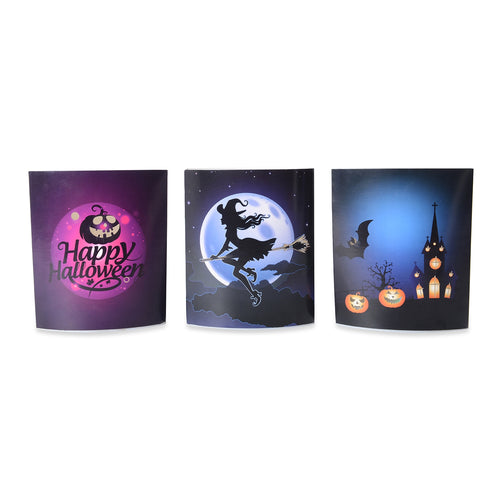 Set of 3 Halloween LED Standing Cards