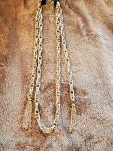 Load image into Gallery viewer, Long Silver Tassel Necklace and Earring Set
