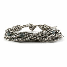 Load image into Gallery viewer, Handmade Silver Seed Beads Multi Strand Necklace and Bracelet
