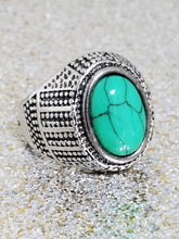 Load image into Gallery viewer, Men&#39;s Green Turquoise Ring Size 10
