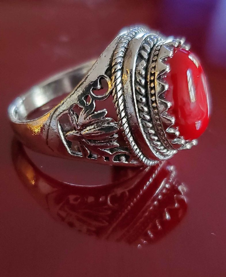 Red Jasper Ring Size 11.5