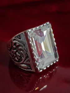 Quartz Ring in Silver Size Size 8, 9.5