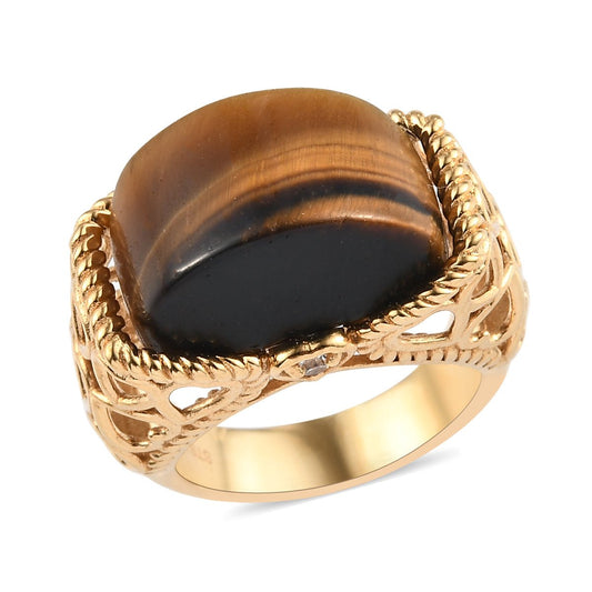 Striking South African Tiger's Eye Ring