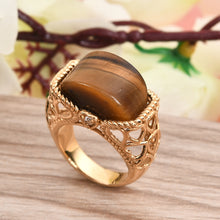 Load image into Gallery viewer, Striking South African Tiger&#39;s Eye Ring
