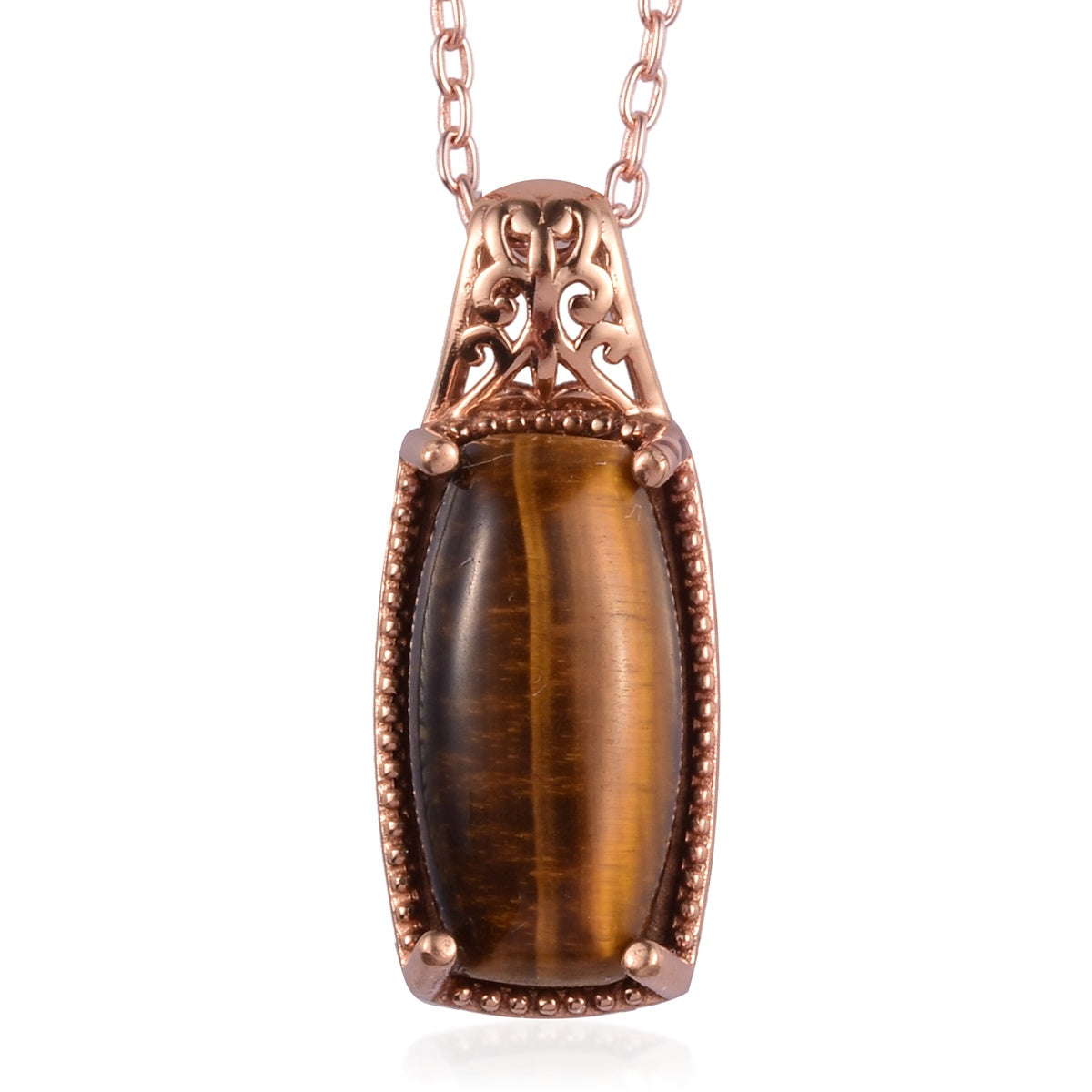 South African Tigers Eye Pendant Necklace