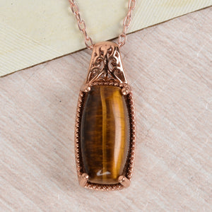 South African Tigers Eye Pendant Necklace