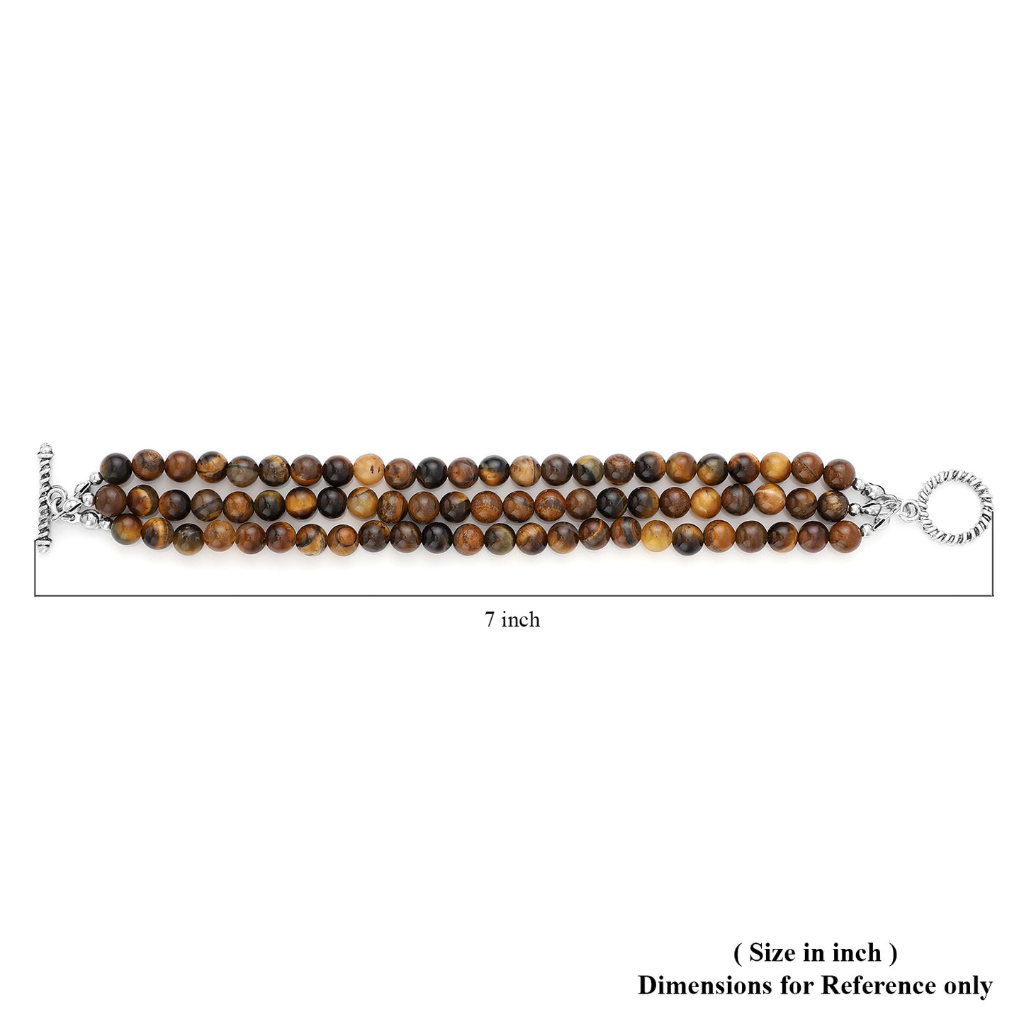 Spiritual Tiger's Eye 3 Strand Bracelet