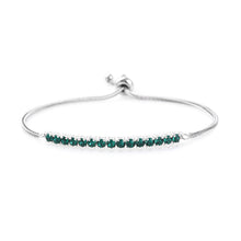 Load image into Gallery viewer, Bracelet, Adjustable Made with Emerald Crystal from Swarovski
