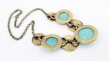Load image into Gallery viewer, Turquoise Stone Bib Necklace

