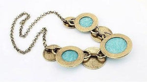 Turquoise Stone Bib Necklace
