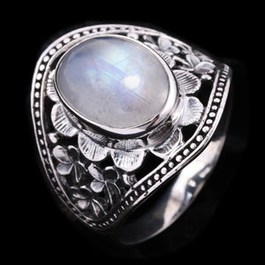 Stylish Bali Legacy Kuisa Rainbow Moonstone Ring Size 7