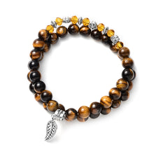 Load image into Gallery viewer, 3 pc Genuine Tigers Eye, Bracelets, Pointer Pendant Necklace

