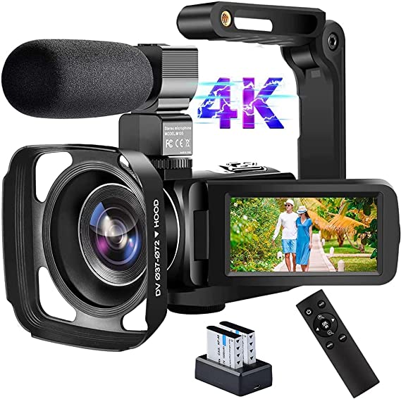 NEW 4K Digital Camera 48MP 18X HD Camcorder WiFi IR Night Vision Video Camera and Remote Control