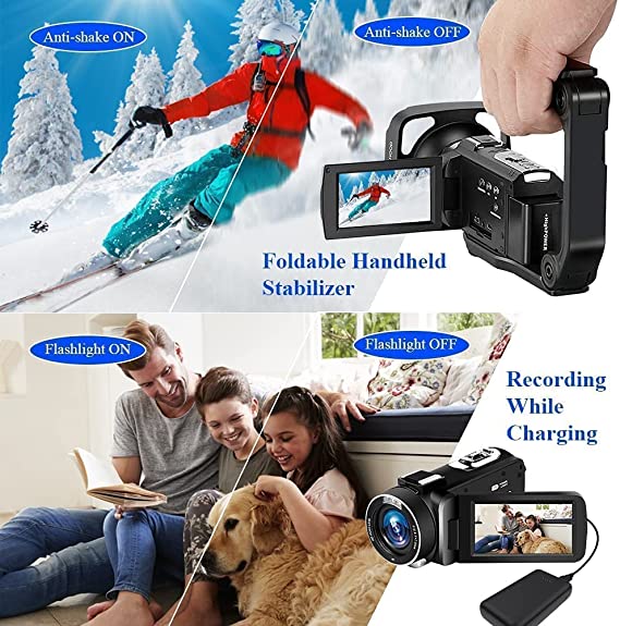 NEW 4K Digital Camera 48MP 18X HD Camcorder WiFi IR Night Vision Video Camera and Remote Control