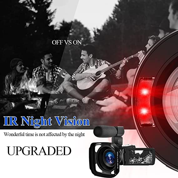 NEW 4K Digital Camera 48MP 18X HD Camcorder WiFi IR Night Vision Video Camera and Remote Control