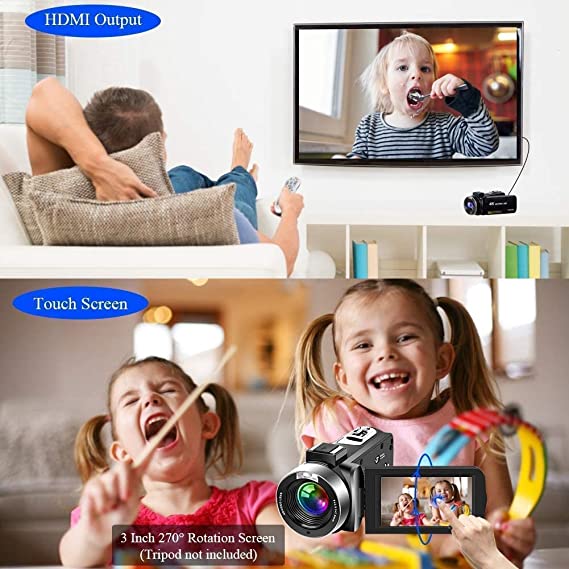 NEW 4K Digital Camera 48MP 18X HD Camcorder WiFi IR Night Vision Video Camera and Remote Control
