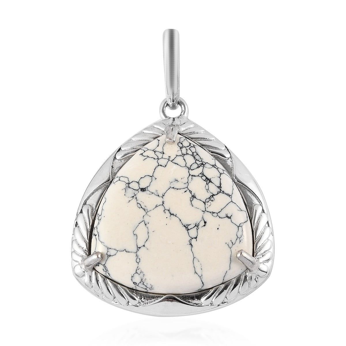 White Howlite Pendant Necklace