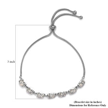 Load image into Gallery viewer, White Howlite Line Bolo Bracelet in Stainless Steel 9.75 ctw
