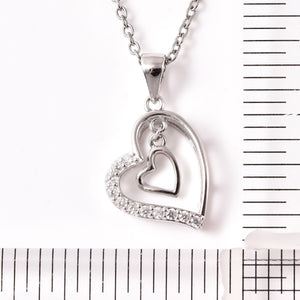 Happy Mother's Day Gift Box with Stylish Diamond Heart Pendant Necklace