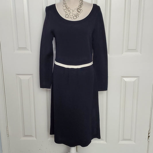 Talbots Petite Long Sleeve Navy Dress Size Small