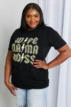 Load image into Gallery viewer, mineB Full Size Leopard Lightning Graphic Tee in Black
