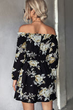 Load image into Gallery viewer, Floral Off-Shoulder Layered Mini Dress
