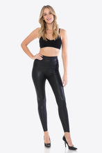 Load image into Gallery viewer, Leggings Depot Full Size PU Leather Wide Waistband Leggings in Black

