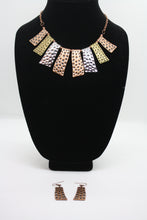 Load image into Gallery viewer, Tribal Hammered Necklace and Earrings
