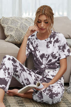 Load image into Gallery viewer, Tie-Dye Tee and Drawstring Waist Joggers Lounge Set

