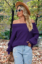 Load image into Gallery viewer, Off-Shoulder  Dropped Shoulder  Sweater
