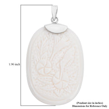 Load image into Gallery viewer, Bali Carved Bone Necklace in Sterling Silver - WHIMSICALIA
