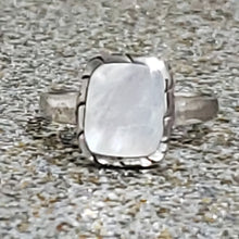 Load image into Gallery viewer, Beautiful Mother of Pearl Sterling Silver - Size 6, 7 - WHIMSICALIA
