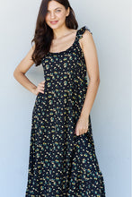 Load image into Gallery viewer, Doublju In The Garden Ruffle Floral Maxi Dress in  Black Yellow Floral
