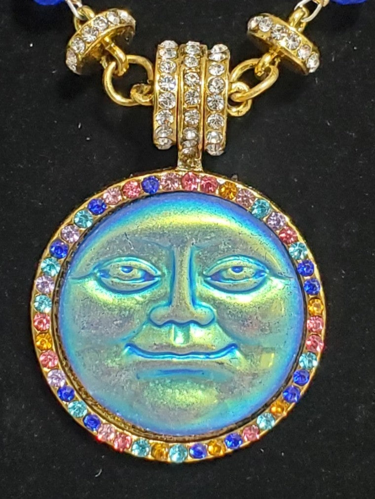 Luminous Bali Sun Cameo Pendant Necklace