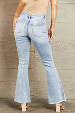 Load image into Gallery viewer, BAYEAS Mid Rise Distressed Flare Jeans
