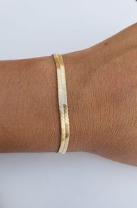Silver or Gold, or Rose Gold Cobra Bracelet 7.5" Plus 2" Extender Unisex