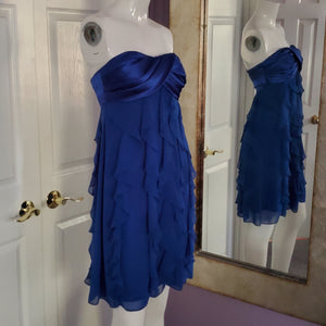 CACHE Royal Blue Strapless Cocktail Dress Size 2