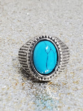Load image into Gallery viewer, Blue Turquoise Ring Men&#39;s Size 10
