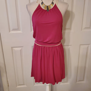 Juicy Couture Pink Contrast Trim Stretch Dress S - NEW