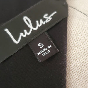 Lulus Black V-Neck Bodycon Dress - Sz Small