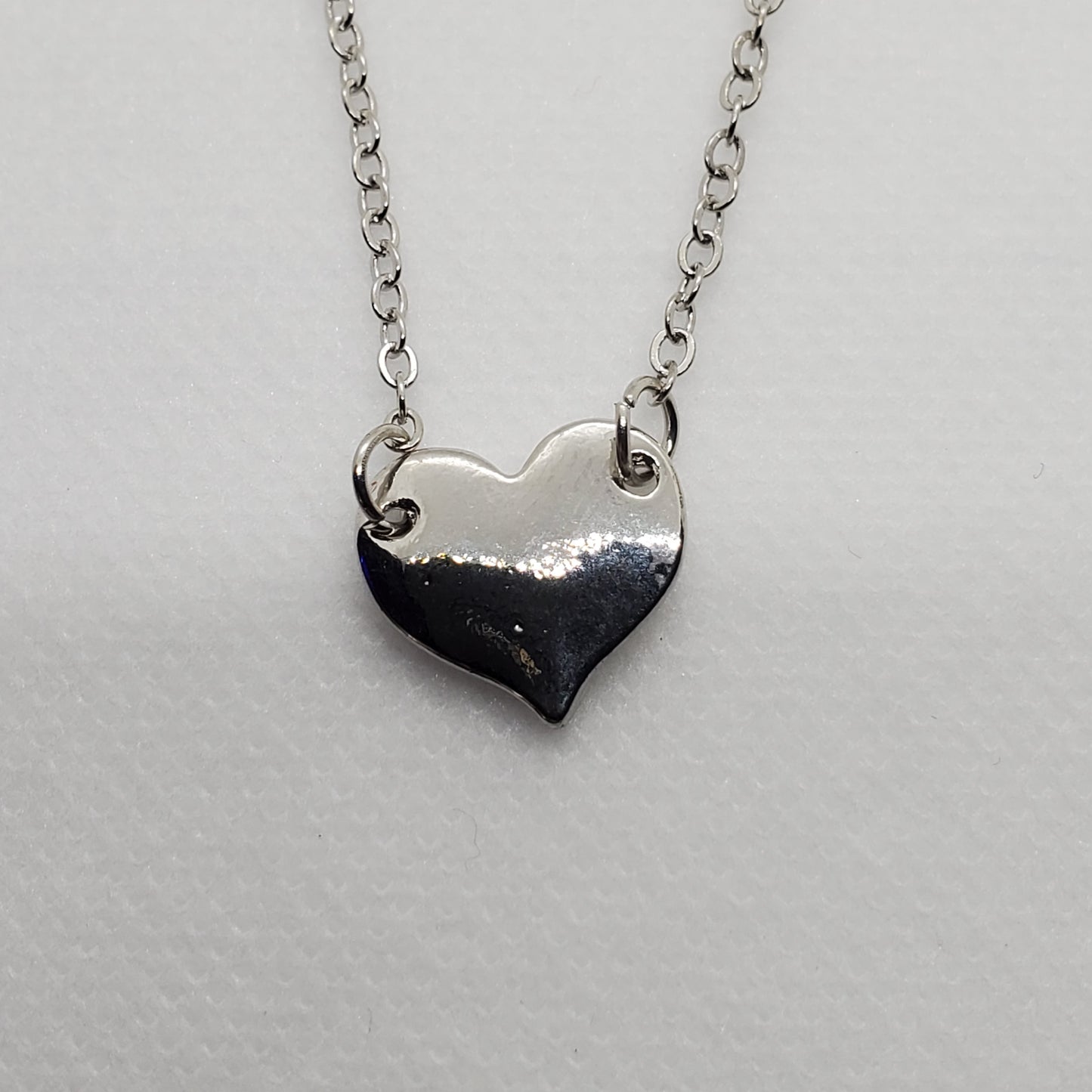 Simple Silver Heart Necklace