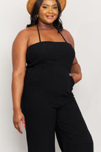 Load image into Gallery viewer, White Birch Full Size Halter Neck Wide Leg Jumpsuit with Pockets
