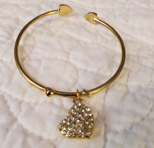 Crystal Heart Bangle