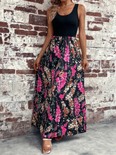 Load image into Gallery viewer, Floral Scoop Neck Sleeveless Maxi Dress

