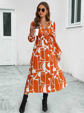 Load image into Gallery viewer, Surplice Neck Long Sleeve Midi Dress
