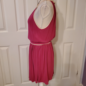 Juicy Couture Pink Contrast Trim Stretch Dress S - NEW