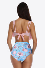 Load image into Gallery viewer, Two-Tone Ruffled Two-Piece Swimsuit
