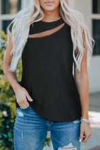 Load image into Gallery viewer, Ribbed Round Neck Cutout Top
